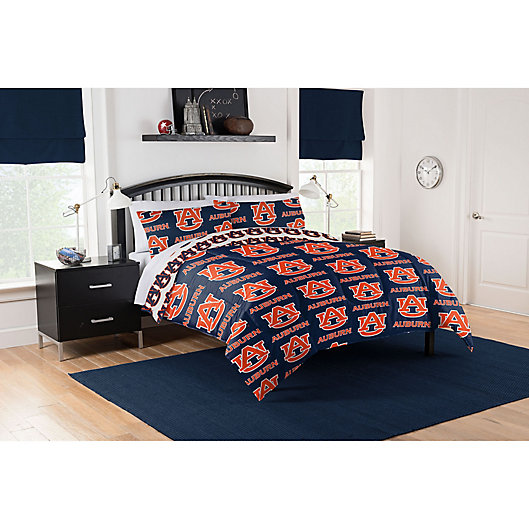 College Covers Auburn Tigers Printed Solid Sheet Set