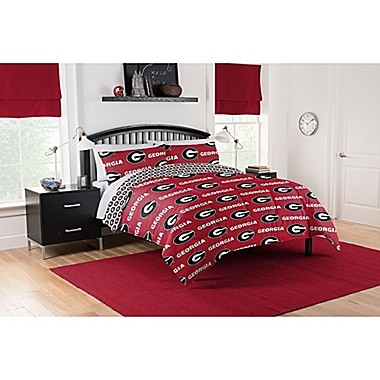College Covers Georgia Bulldogs Printed Sheet Set King Solid 