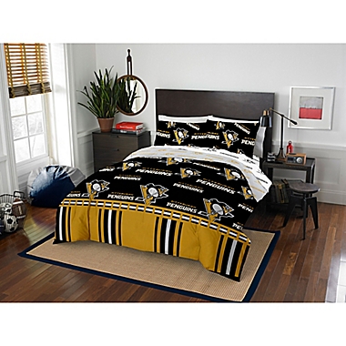 NHL Pittsburgh Penguins Bed in a Bag Comforter Set. View a larger version of this product image.