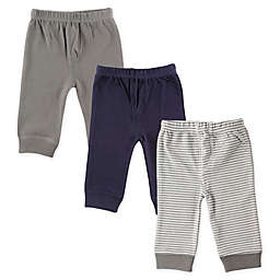 Size 9-12M 3-Pack Striped Joggers in Grey