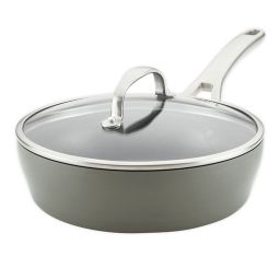Anolon® Allure Nonstick 3 qt. Hard-Anodized Covered Saute Pan in Dark Grey