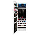 Alternate image 1 for Mind Reader Jewelry Armoire with Mirror and LED Lights in White