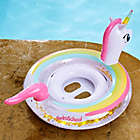 Alternate image 1 for SwimSchool&reg; Unicorn Glitter Dual Chamber BabyBoat&reg; Float