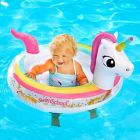 Alternate image 2 for SwimSchool&reg; Unicorn Glitter Dual Chamber BabyBoat&reg; Float