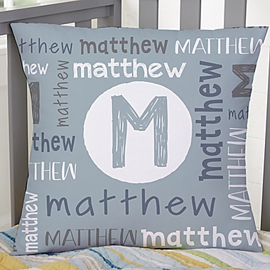Youthful Name For Him Personalized 18-Inch Square Throw Pillow. View a larger version of this product image.