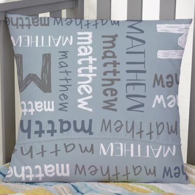 Youthful Name For Him Personalized 18-Inch Square Throw Pillow. View a larger version of this product image.