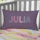 Alternate image 0 for Girl&#39;s Colorful Name Personalized 12-Inch x 22-Inch Lumbar Throw Pillow