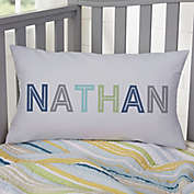 Colorful Name For Him Personalized 12-Inch x 22-Inch Lumbar Throw Pillow