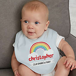 Rainbow Baby Personalized Baby Bib