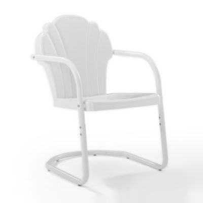Tulip Retro All-Weather Metal Chair in White