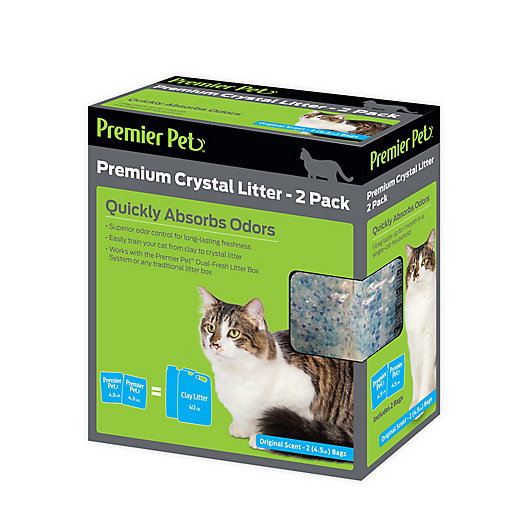 Alternate image 1 for Premier Pet™ 2-Pack Original Scent Crystal Cat Litter in Blue