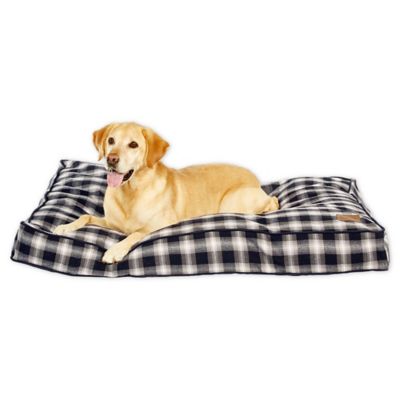 plaid dog bed
