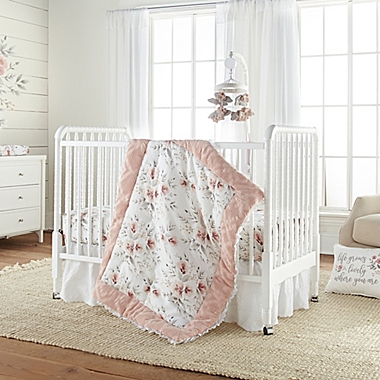 Levtex Baby&reg; Adeline 4-Piece Crib Bedding Set in Pink. View a larger version of this product image.