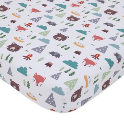 forest green crib sheet