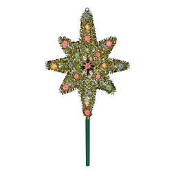 Northlight 21-Inch Star of Bethlehem Christmas Tree Topper in Gold with Multicolor Lights