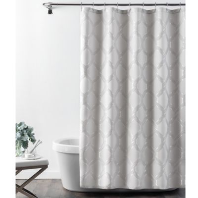 silver shower curtain