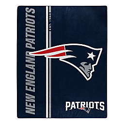 NFL New England Patriots Royal Plush Raschel Throw