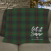 Christmas Plaid Personalized 60-Inch x 80-Inch Fleece Blanket