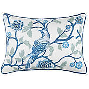 Wamsutta&reg; Jewel Garden Throw Pillow in White/Blue