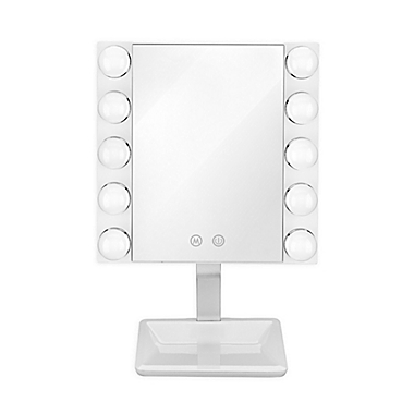 Conair&reg; LED Lighted Vanity Makeup Mirror in White. View a larger version of this product image.