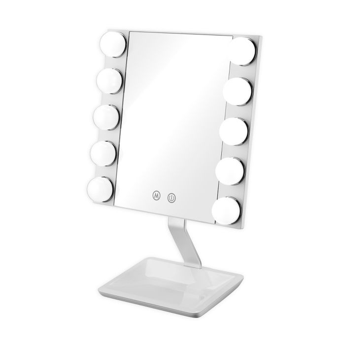 True Glow by Conair® Hollywood Vanity Makeup Mirror in White Bed Bath