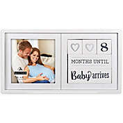 Malden&reg; Baby Countdown Sonogram Photo Box in Distressed White