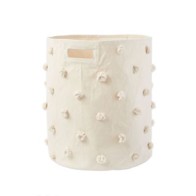 Pehr Pom Pom Canvas Hamper in Natural