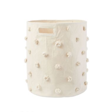 Pehr Pom Pom Canvas Hamper in Natural. View a larger version of this product image.