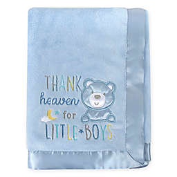 Baby Essentials "Thank Heaven For Little Boys" Security Blanket in Blue