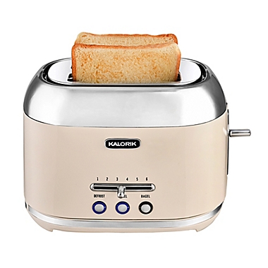 Kalorik Retro 2-Slice Toaster in Cream. View a larger version of this product image.