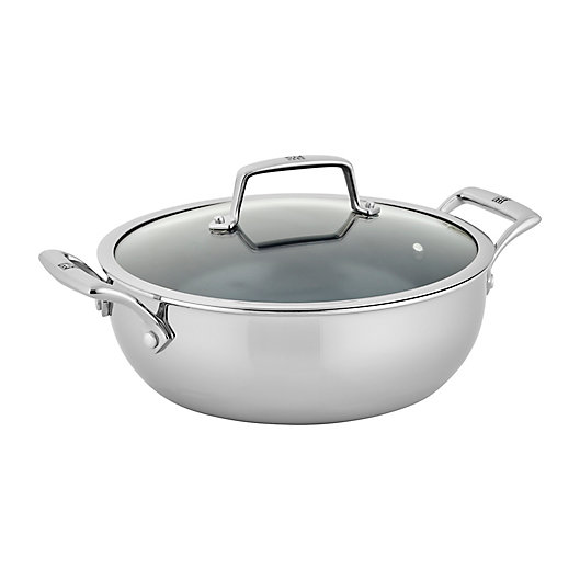 Alternate image 1 for Zwilling® J.A. Henckels Energy Plus Nonstick 4.5 qt. Stainless Steel Covered Perfect Pan