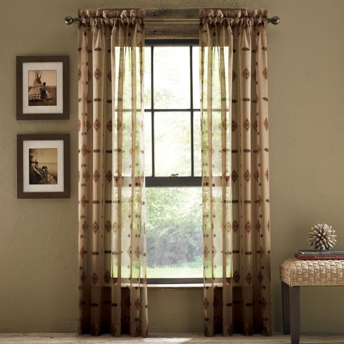 Croscill® Chimayo Sheer Rod Pocket Window Curtain Panels Bed Bath and