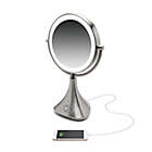 Alternate image 3 for iHome&reg; 1X/7X Portable Double-Sided 9-Inch Vanity Mirror with Bluetooth&reg; Speaker