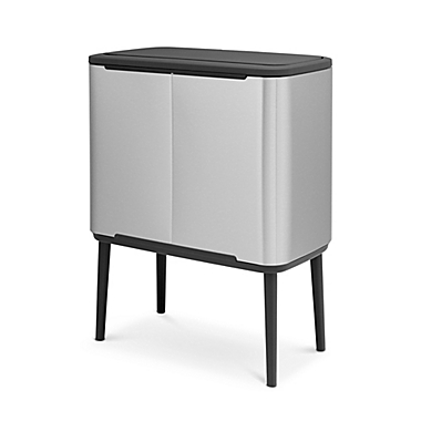 Brabantia&reg; Bo Touch Top 9-Gallon Trash Can in Matte Steel. View a larger version of this product image.