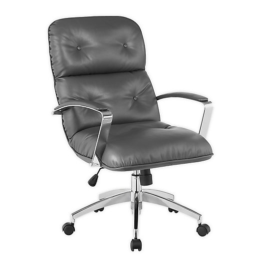 Alternate image 1 for Tulsa Grey Leatherette Office Chair