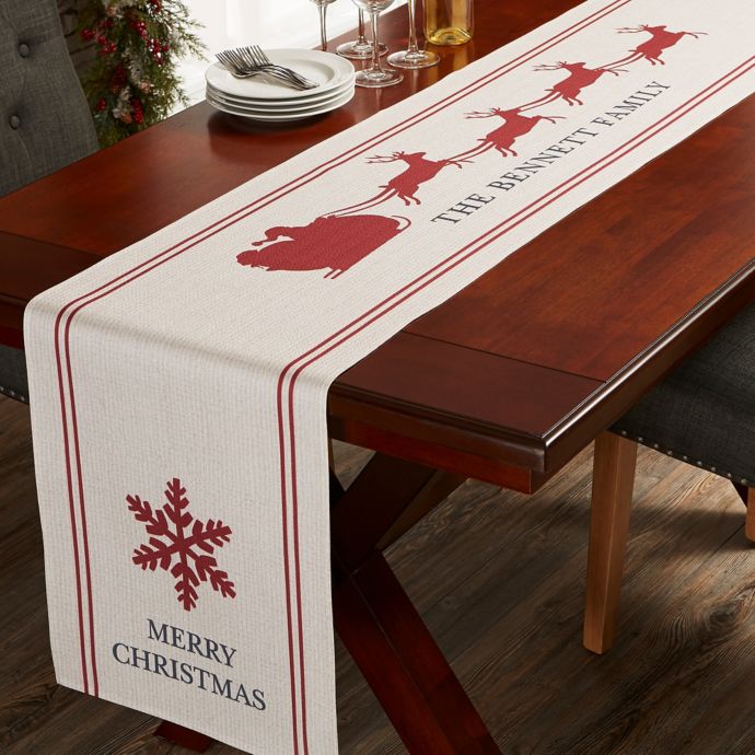 Nostalgic Noel Personalized 60-Inch Table Runner | Bed Bath & Beyond