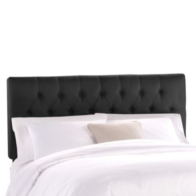 black tufted headboard twin