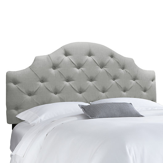 Alternate image 1 for Skyline Tufted Notched Headboard in Linen Grey