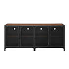 Alternate image 4 for Forest Gate&trade; Willow 60-Inch TV Console with Metal Mesh Doors in Dark Walnut