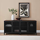 Alternate image 5 for Forest Gate&trade; Willow 60-Inch TV Console with Metal Mesh Doors in Dark Walnut
