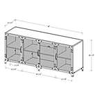 Alternate image 8 for Forest Gate&trade; Willow 60-Inch TV Console with Metal Mesh Doors in Dark Walnut