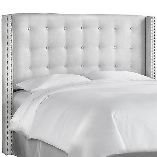 Skyline Furniture Nail On Tufted, Leather Tufted Wingback Headboard