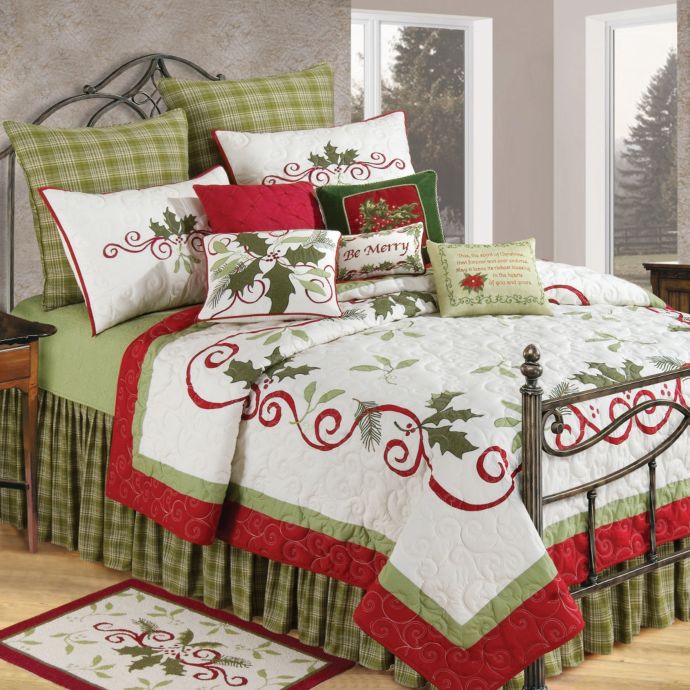 Holiday Garland Christmas Pillow Sham Bed Bath Beyond