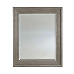 25.5-Inch x 39.5-Inch Rectangular Wall Mirror in Brown