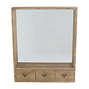 Bee &amp; Willow&trade; 26-Inch x 32-Inch Rectangular Wall Mirror with 3 Drawers in Natural
