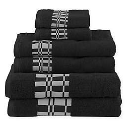 Jasper Haus Patzi 6-Piece Bath Towel Set in Black