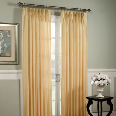 Argentina Pinch Pleat Back Tab Interlined Window Curtain Panel | Bed ...