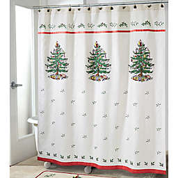 Avanti Spode Tree Shower Curtain Collection in Red