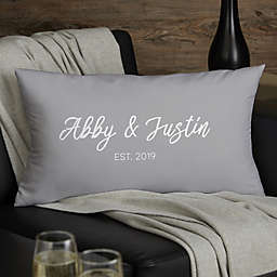 Stamped Elegance Personalized 12-Inch x 22-Inch Lumbar Throw Pillow