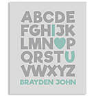 Alternate image 1 for Alphabet Message Personalized 50-Inch x 60-Inch Tie Baby Blanket